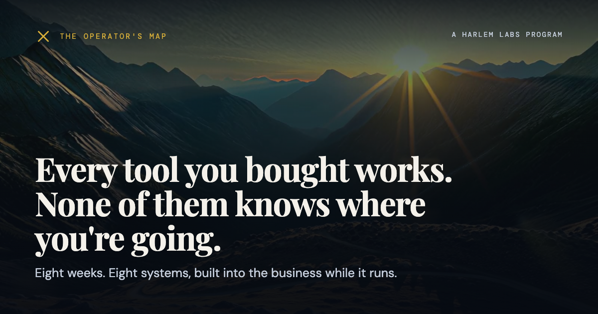The Operator's Map — AI Infrastructure for Operators Who Run Real ...